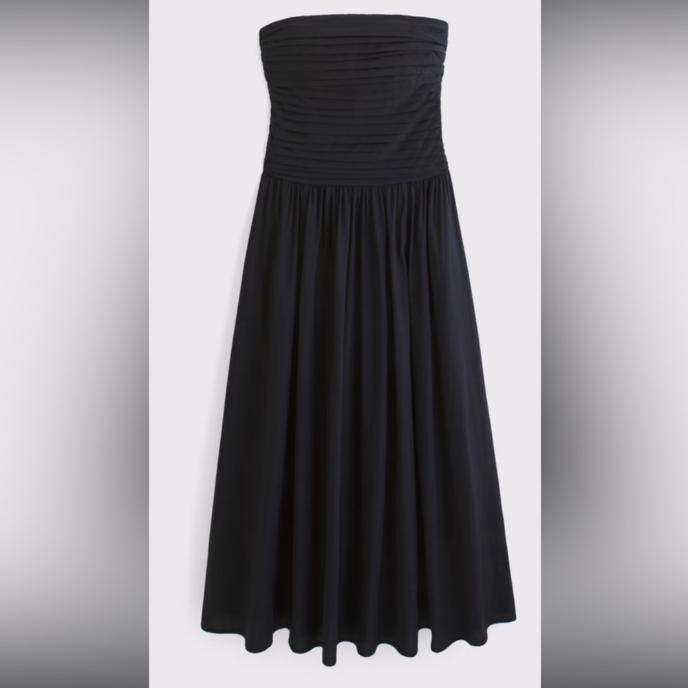 A&F Poplin Strapless Midi Dress, US16- US18